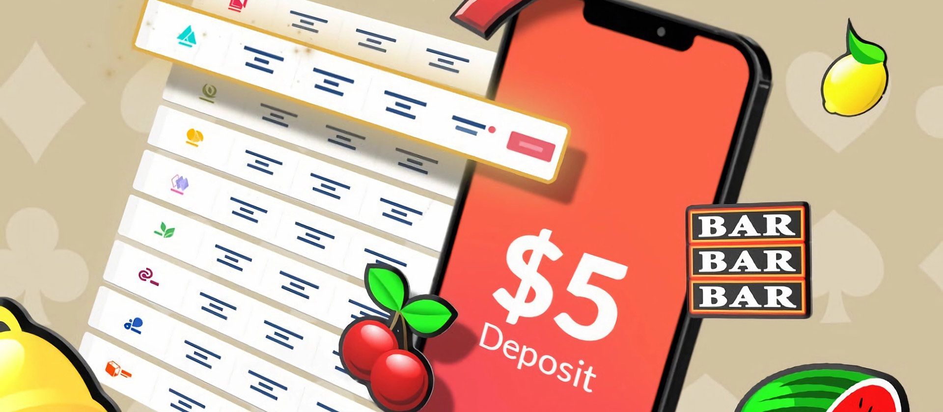 $5 deposit casino bonuses in Canada.